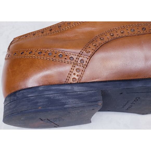 COLE HAAN Grand. OS Double Monk Strap Dress Shoes Brown Leather Men's Size 11 M - Picture 15 of 16